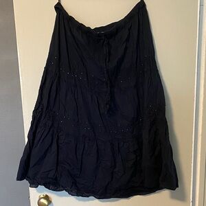 Jessica Navy Blue Midi Skirt